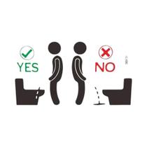 Adesivos Criativos Removíveis Para Banheiro: Guia De Urinação Sim/Não Decoração Divertida Para O Adesivos Criativos Removíveis Para Banheiro: Guia De Urinação Sim/Não Decoração Divertida Para O