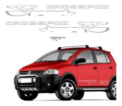 Adesivos Crossfox Vermelho 2008 Prata Com Degradê Kit R693 Cor Padrão