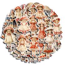 Adesivos Cute Mushroom Head Girl em vinil impermeáveis (50 unidades) Adesivos Cute Mushroom Head Girl em vinil impermeáveis (50 unidades)