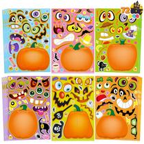 Adesivos de abóbora de Halloween JOYIN 72 peças para crianças de 20x14 cm Adesivos de abóbora de Halloween JOYIN 72 peças para crianças de 20x14 cm