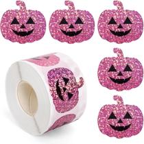 Adesivos De Abóbora Rosa Para Halloween 500pcs Impermeáveis Autoadesivos Cortados a Laser Para Adesivos De Abóbora Rosa Para Halloween 500pcs Impermeáveis Autoadesivos Cortados a Laser Para