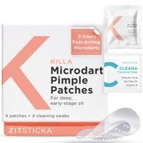 Adesivos de acne ZitSticka Killa para rosto com microdardos, 4 unidades