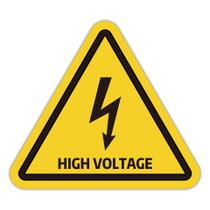 Adesivos de advertência de alta tensão em forma de triângulo à prova d'água x20