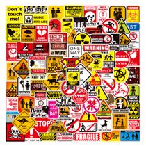 Adesivos de advertência: decalques de vinil impermeáveis para carros, 50 unidades Adesivos de advertência: decalques de vinil impermeáveis para carros, 50 unidades
