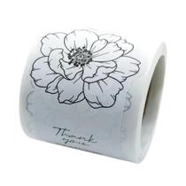 Adesivos De Agradecimento Com Flores De Borboleta, 100 Peças Em Rolo, Decalques Para Pequenos