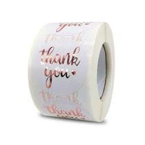 Adesivos de agradecimento Roll Ccopnts 1,5 cm 500 unidades em ouro rosa Adesivos de agradecimento Roll Ccopnts 1,5 cm 500 unidades em ouro rosa