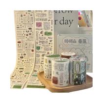 Adesivos De Alfabeto Japonês Kawaii Fita Washi Versátil Estética Para Scrapbook Diário Colagem