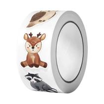Adesivos De Animais Da Floresta 500Pcs/Rolo 25cm Etiquetas Artísticas Recompensas De Aprendizado
