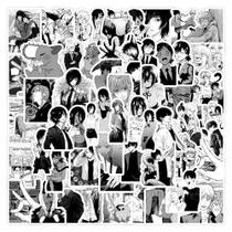 Adesivos De Anime Chainsaw Man Em Preto E Branco, 10, 30, 50, 100 Peças, DIY Para Skateboard,