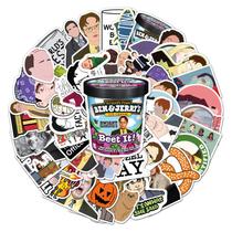 Adesivos de anime de vinil impermeável de 50 unidades/lote para escritório D