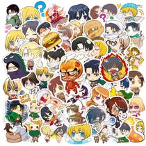 Adesivos de anime em vinil impermeável Attacks On Titans (50 unidades) Adesivos de anime em vinil impermeável Attacks On Titans (50 unidades)