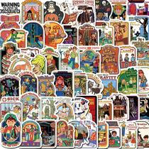 Adesivos De Anime Retro Com Tema De Fantasmas Em Estilo Graffiti, 60PCS DIY Para Bagagem, Adesivos De Anime Retro Com Tema De Fantasmas Em Estilo Graffiti, 60PCS DIY Para Bagagem,