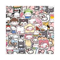 Adesivos De Anime Sanrio Hello Kitty Cinnamoroll Keroppi Kuromi 100PCS Para Mala Laptop DIY Decalque