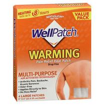 Adesivos de Aquecimento Wellpatch para Alivio da Dor - Pacote com 2 (4 Unidades)