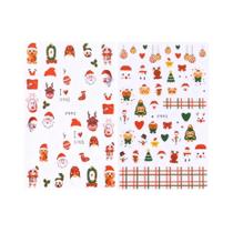 Adesivos De Arte Em Unhas 3D De Natal Cervos Papai Noel Decorações De Manicure De Ano Novo