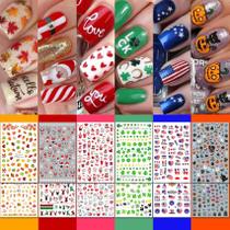 Adesivos de arte para unhas IDDFEVE All Holiday 30 Sheets