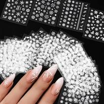 Adesivos de arte para unhas Namrec Snowflakes 3D autoadesivos x30 Adesivos de arte para unhas Namrec Snowflakes 3D autoadesivos x30