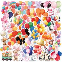 Adesivos de balão de ar quente, 50 peças de cartão criativo colorido Adesivos de balão de ar quente, 50 peças de cartão criativo colorido