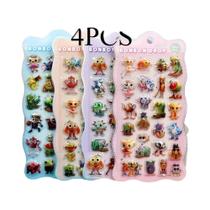 Adesivos De Bolha 3D De Animais Fofos E Impermeáveis S4pcs Italian Brainrot Tung Tung Tung Sahur DIY