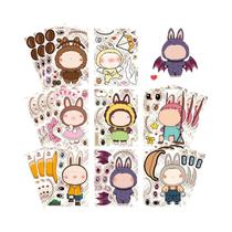 Adesivos De Bonecos Monstros DIY Para Crianças, 8 Folhas, Quebra-Cabeça Divertido De Fazer Caras, Adesivos De Bonecos Monstros DIY Para Crianças, 8 Folhas, Quebra-Cabeça Divertido De Fazer Caras,