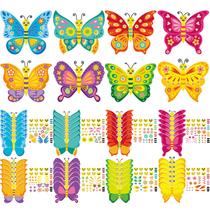Adesivos de borboleta Tatuo Summer para crianças DIY Art Craft 48 unidades