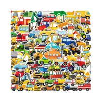 Adesivos De Caminhão De Construção Para Crianças, 10, 30, 60, 120PCS, Adesivos Impermeáveis De