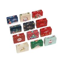 Adesivos De Cartão De Natal E Ano Novo 6pcs Caixa Retangular Pequena Para Embalagem De Presentes