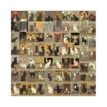 Adesivos De Cartas De Tarô De Gato 72PCS Mistério Em Desenho Animado PVC Para Bagagem Laptop Adesivos De Cartas De Tarô De Gato 72PCS Mistério Em Desenho Animado PVC Para Bagagem Laptop