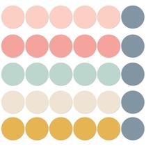 Adesivos de chão de sala de aula Outus, 30 peças, 15,2 cm, PVC multicolorido