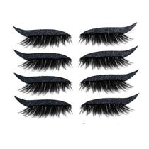 Adesivos de cílios Aaiffey reutilizáveis para pálpebras e cílios, 4 pares