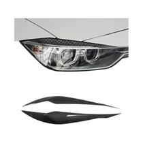 Adesivos De Cobertura Para Faróis De Carro BMW Série 3 F30 F31 318i 320i 2012-2018 Em ABS Carbono