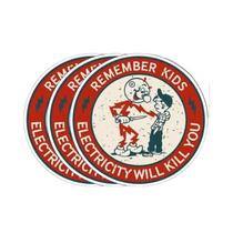 Adesivos De Consciência Sobre Choque Elétrico 3PCS Adesivos De Aviso Engraçados Para Eletricistas Adesivos De Consciência Sobre Choque Elétrico 3PCS Adesivos De Aviso Engraçados Para Eletricistas