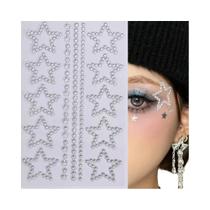 Adesivos De Cristal Em Forma De Estrela E Coração 3D, Gemas Autoadesivas Para Decoração De Maquiagem