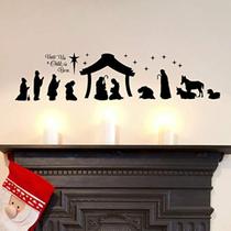 Adesivos de decoração de parede DXLING Christmas Nativity Scene YA296