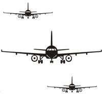 Adesivos de decoração de parede Lnrkai Airplane DIY removíveis, 3 unidades Adesivos de decoração de parede Lnrkai Airplane DIY removíveis, 3 unidades