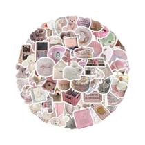 Adesivos De Desenhos Animados Para Meninas Em Rosa, 103050100pcs, Decalques Estéticos Para Adesivos De Desenhos Animados Para Meninas Em Rosa, 103050100pcs, Decalques Estéticos Para