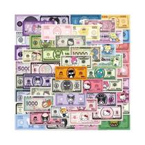 Adesivos De Dinheiro Kawaii Hello Kitty Kuromi 50PCS Para Decoração De Laptop, Diário E Scrapbook