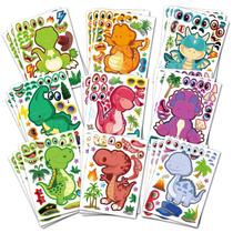 Adesivos de dinossauro DUJAA Make Your Own 27 Sheets Kids 3+