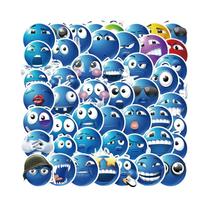 Adesivos De Emoticon Feijões Azuis 50 Peças Reutilizáveis De PVC Para Scrapbooking, Laptops, Adesivos De Emoticon Feijões Azuis 50 Peças Reutilizáveis De PVC Para Scrapbooking, Laptops,