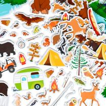 Adesivos de Espuma 3D READY 2 LEARN Outdoors - Kit Camping Infantil com 164 Peças