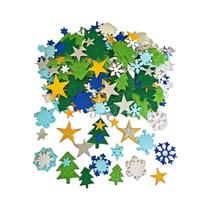 Adesivos De Espuma Glitter Autoadesivos Em Cores Vibrantes 150/300pcs Para Natal, Flocos De Neve,