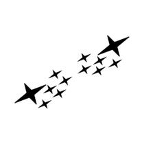 Adesivos De Estrelas Para Porta Lateral Do Carro Subaru Impreza WRX STI GDB GVB VA 2PCS Acessórios