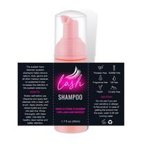 Adesivos de etiqueta de shampoo Lash Mocomfor 50 unidades para frasco de 100 mL