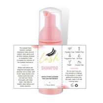 Adesivos de etiqueta de shampoo para cílios, 50 unidades para extensões de cílios em garrafas