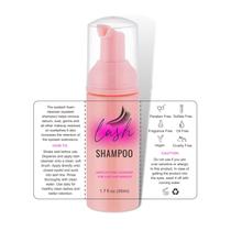 Adesivos de etiqueta de shampoo para cílios, 50 unidades para extensões de cílios em garrafas