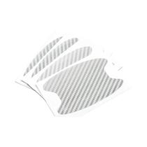 Adesivos De Fibra De Carbono Para Maçanetas De Carro 4 Peças, Formato De Tigela, Apoio De Punho,