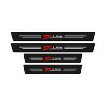 Adesivos De Fibra De Carbono Para Soleira De Porta Ford ST LINE Mk3 Mk4 Focus, 4 Peças, Anti-Risco,