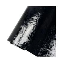 Adesivos De Fibra De Carbono Preto Brilhante 3D 6D Para Carros Envelopamento Vinil Decalques De