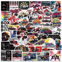 Adesivos de Fórmula 1 Racing, 50 peças, decalques coloridos para carros de F1 Adesivos de Fórmula 1 Racing, 50 peças, decalques coloridos para carros de F1