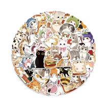 Adesivos De Gato Em Estilo Cartoon, 50 Peças Para Laptop, Notebook, Skateboard, Guitarra, Capacete,
